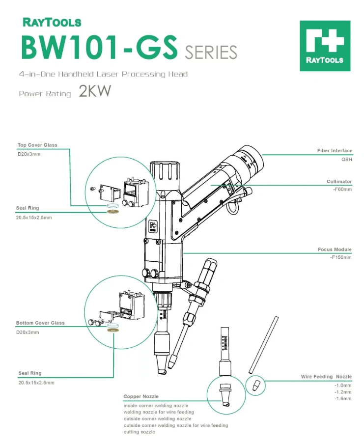 Súng Hàn Laser Raytools BW101-GS (4 in 1)