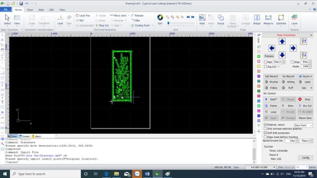 hệ thống điều khiển cắt laser