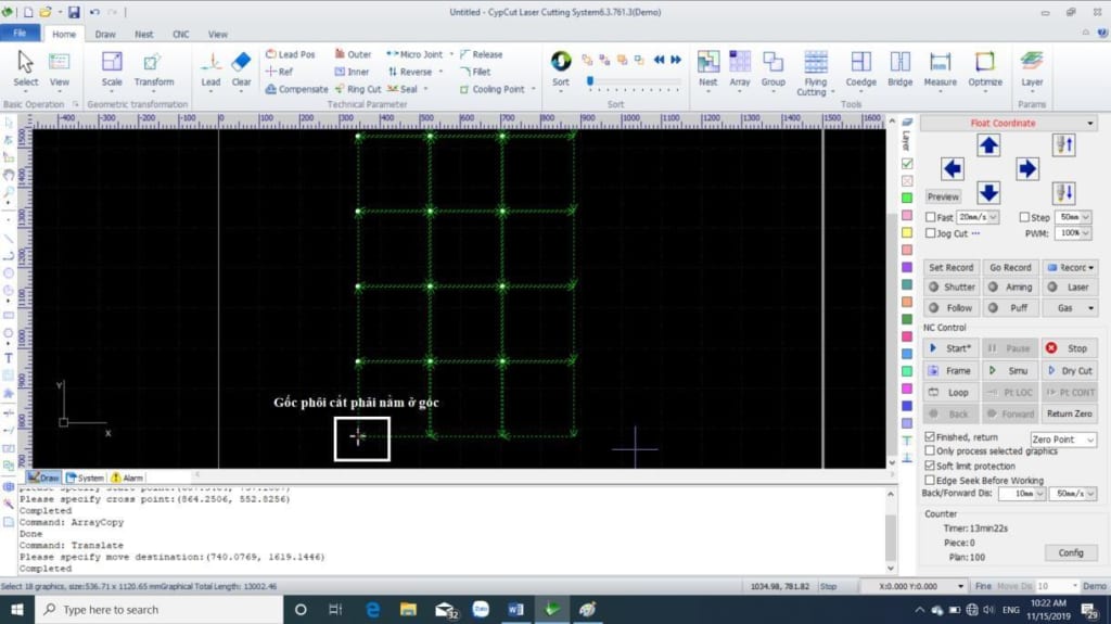 hệ thống điều khiển cắt laser