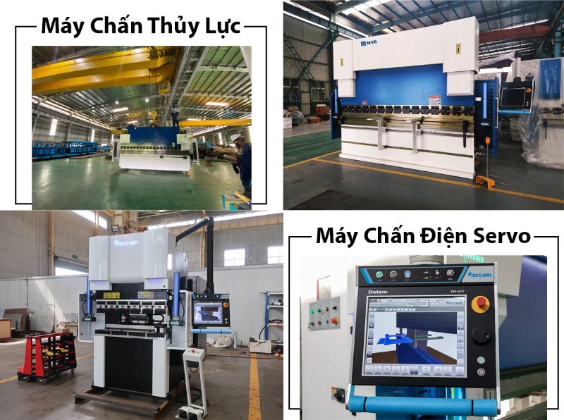 So sánh máy chấn thủy lực và máy chấn điện