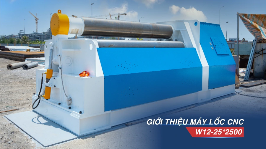 Máy lốc tôn 4 trục thủy lực W12 - Máy uốn tôn CNC