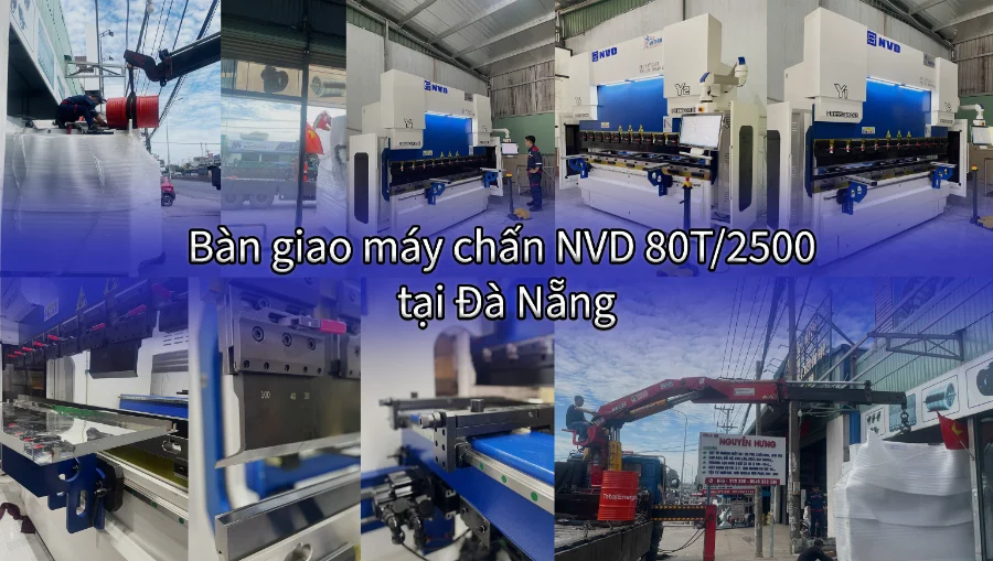 Bàn giao máy chấn tôn tại Đà Nẵng (NVD 80T/2500)