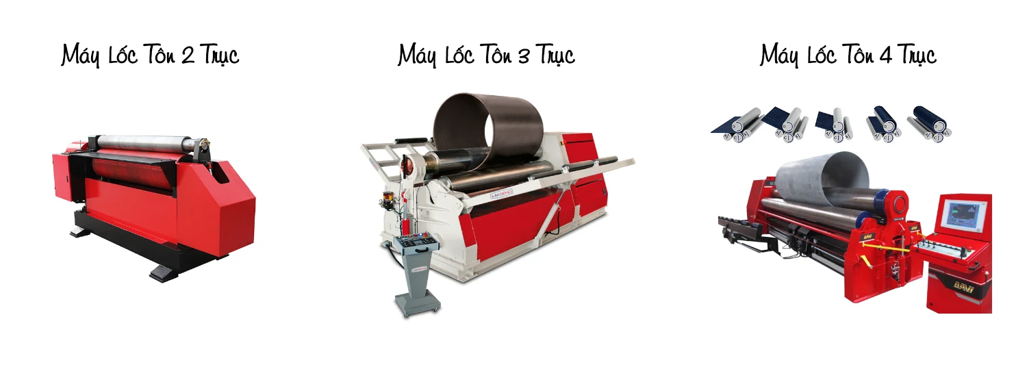 So sánh Máy Lốc Tôn 2 Trục, 3 Trục và 4 Trục