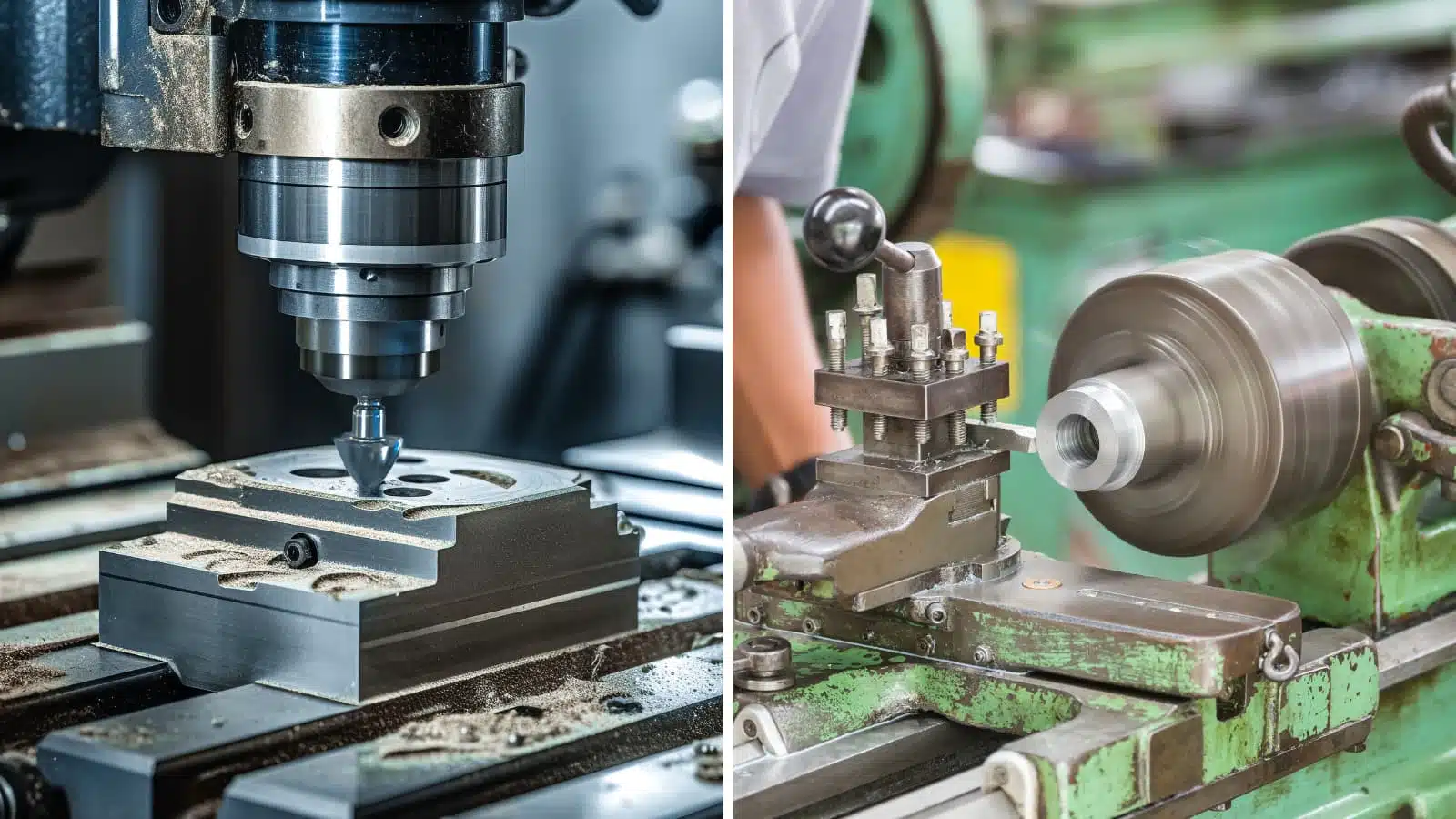 So sánh máy tiện cơ và máy tiện CNC