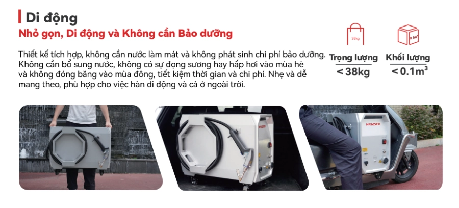 Máy Hàn Laser Mini Cầm Tay Giá Rẻ HRLASER