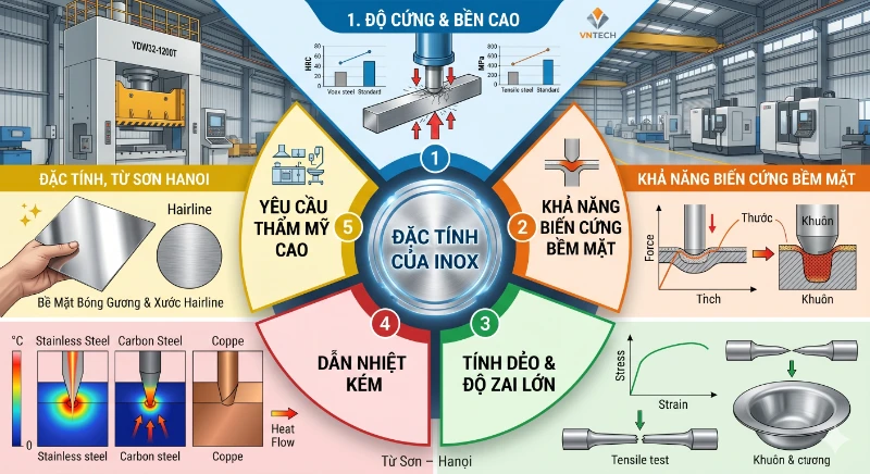 Đột dập inox - Giải pháp gia công tự động của VNTECH