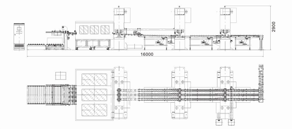 Layout dây chuyền cấp phôi tự động cho máy dập