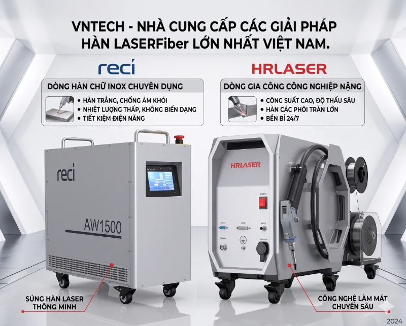 Máy hàn chữ inox Laser không bị đen, không biến dạng