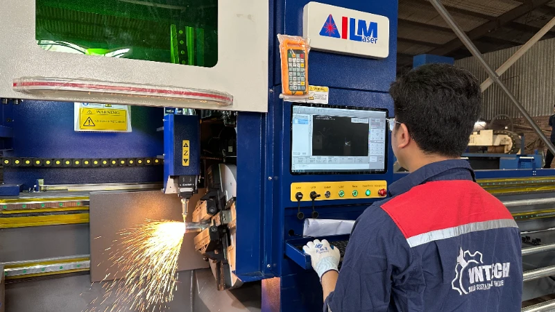 Bàn giao máy cắt ống laser tại Gia Lâm (Công ty HC)