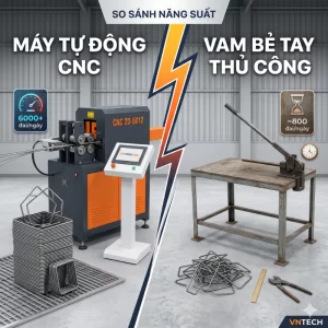 Máy bẻ đai là gì? Cấu tạo, ưu điểm & ứng dụng của máy bẻ đai sắt