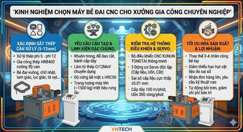 Kinh nghiệm chọn máy bẻ đai sắt