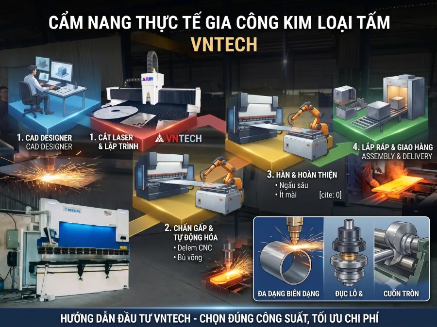 Cẩm Nang Từ A-Z Về Gia Công Kim Loại Tấm