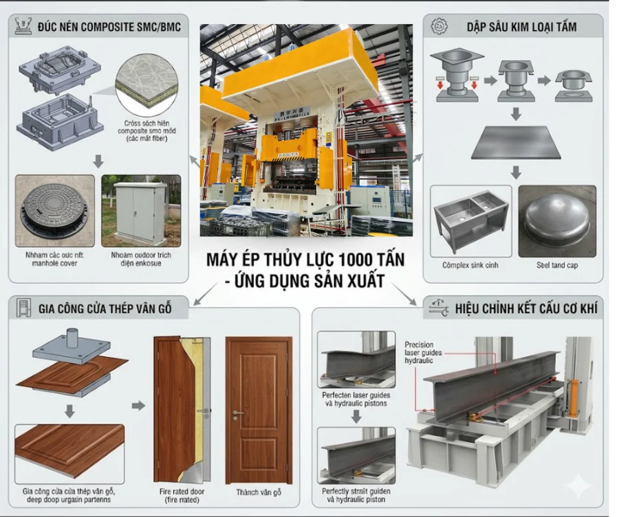 Máy ép thủy lực 1000 tấn PY-LM1000