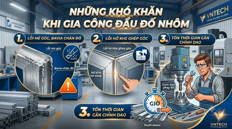 Máy phay đầu đố nhôm