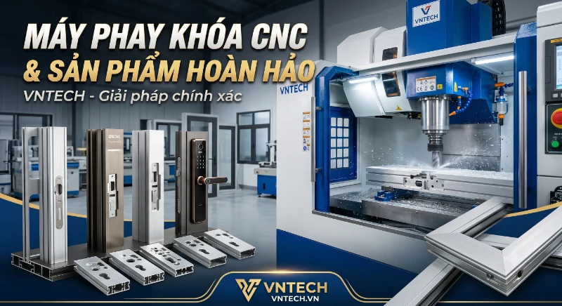 Máy phay khóa cửa nhôm CNC