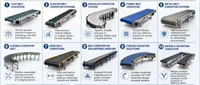 Các hệ thống băng tải công nghiệp phụ trợ cho robot đóng gói & xếp pallet