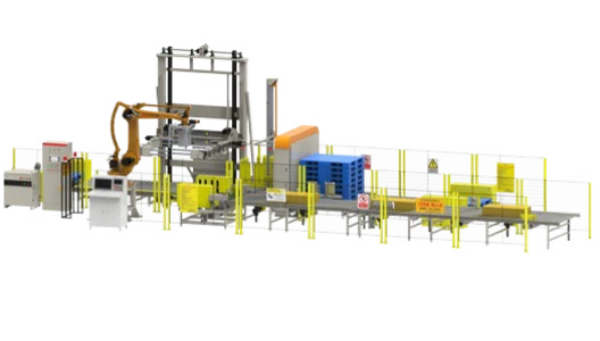 Layout tích hợp kho chứa Pallet tự động
