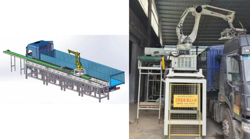 Robot đóng gói dạng ray trượt cho nhà xưởng lớn