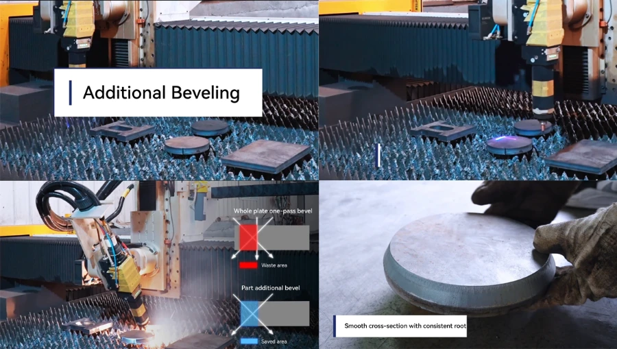 Additional Beveling (Cắt vát mép bổ sung trên phôi có sẵn)