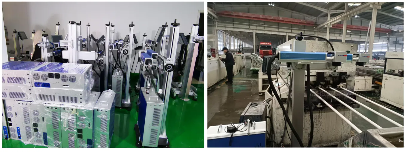 Máy in date 4 làn song song - Double Head Four Pipes Laser Printer