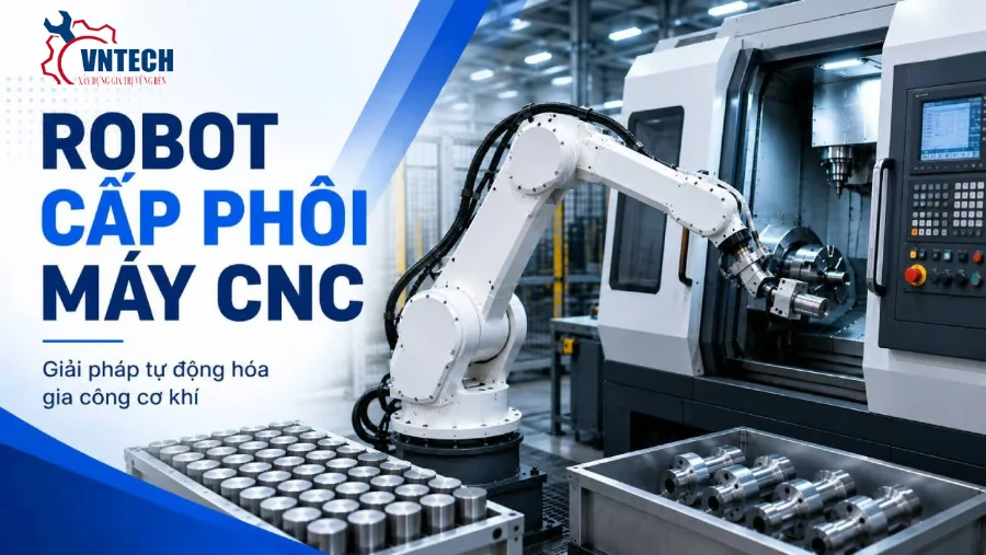 Robot cấp phôi tự động - Giải pháp cắt giảm 70% chi phí nhân công