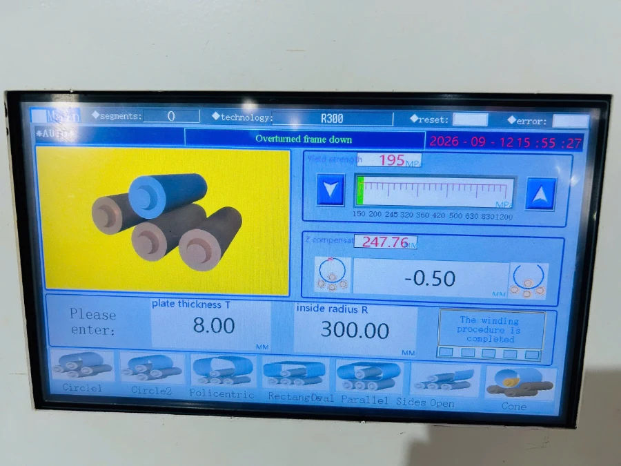 Màn hình điều khiển máy lốc tôn