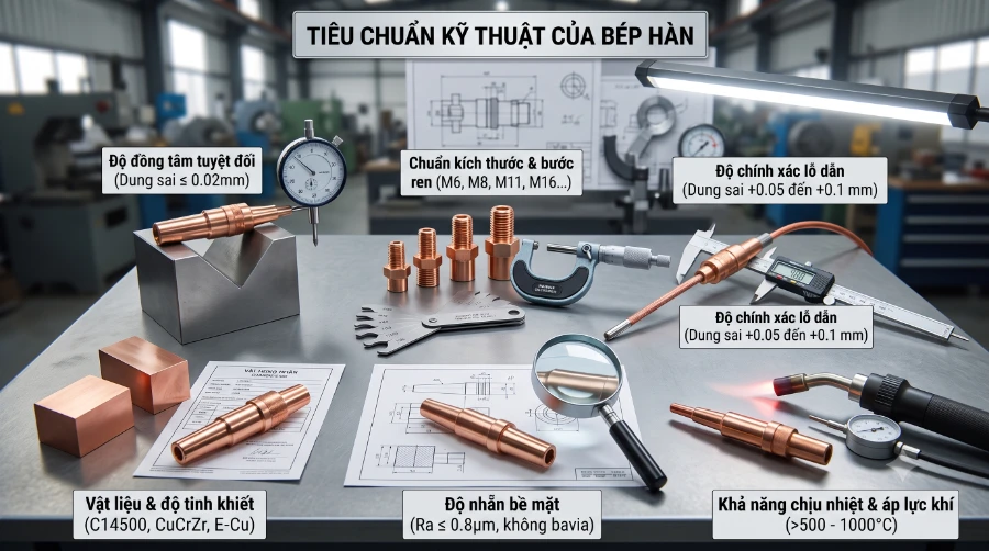 Tiêu chuẩn kỹ thuật của bép hàn